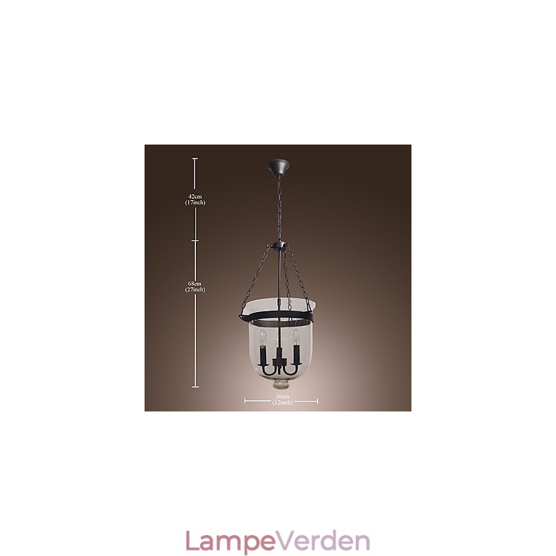 Traditionel klassisk vintage mini stil galvaniseret lysekrone
