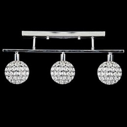 Moderne moderne krystal krom metal flush Mount