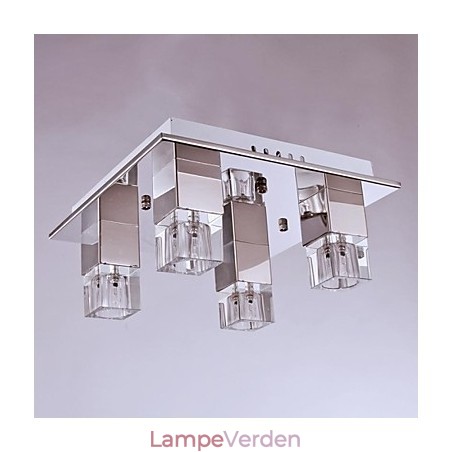 Loftslamper 4 lys krystal kunstnerisk rustfri stålbelægning Loftslamper 4 lys krystal kunstnerisk rustfri stålbelægning