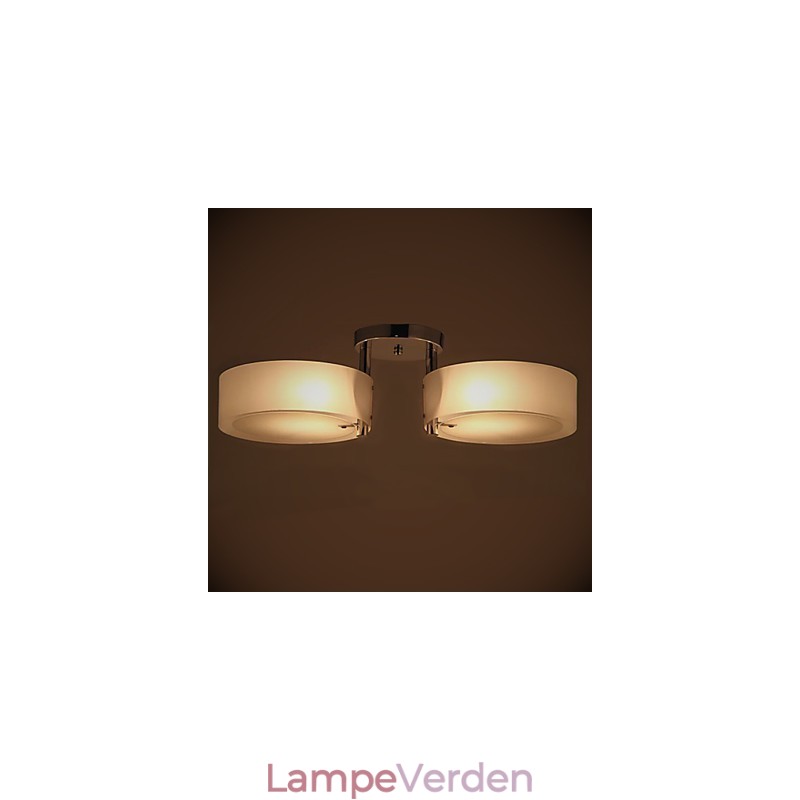 Flush Mount Modern Contemporary 2 Lights Ceiling Light Metal
