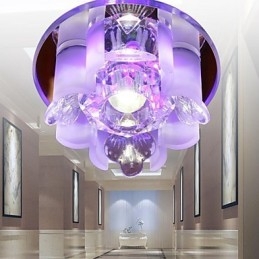 Moderne moderne Crystal Metal Flush Mount