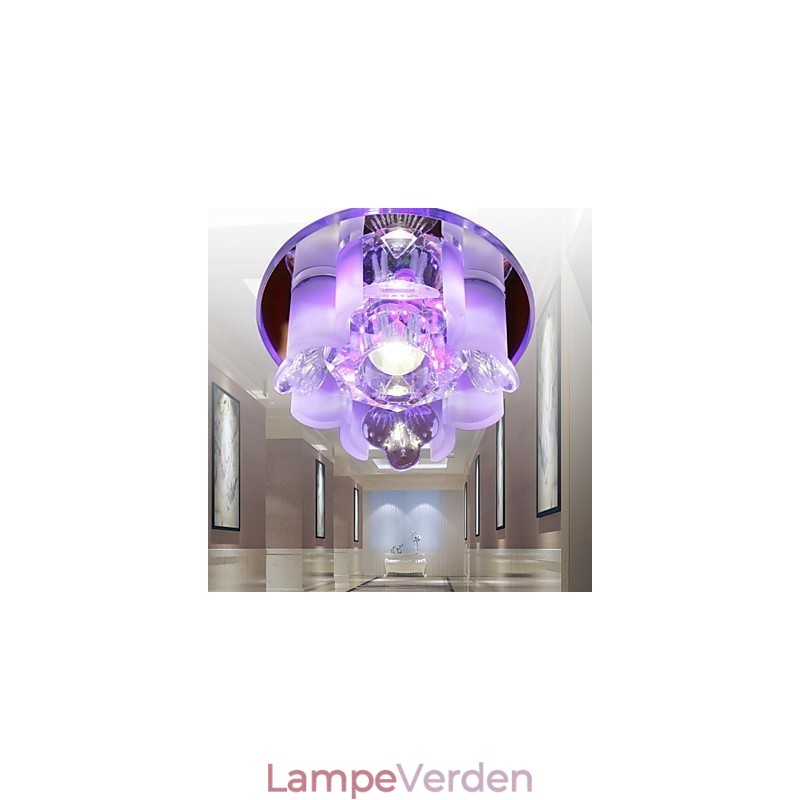 Moderne moderne Crystal Metal Flush Mount