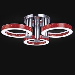 Moderne moderne Chrome Metal Flush Mount
