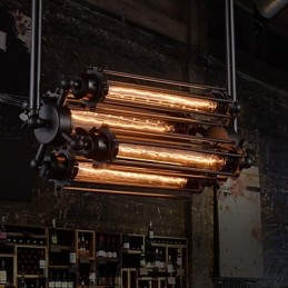 Rustik Lodge Retro Mini stil galvaniseret metal lysekrone
