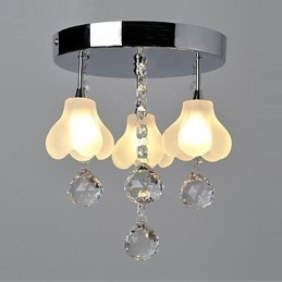 Moderne moderne Crystal Metal Flush Mount