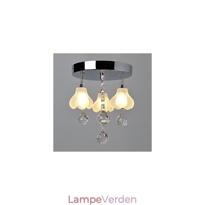Moderne moderne Crystal Metal Flush Mount
