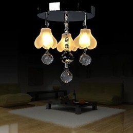 Moderne moderne Crystal Metal Flush Mount