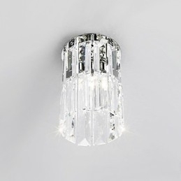 Krystal Flush Mount Light i Rund