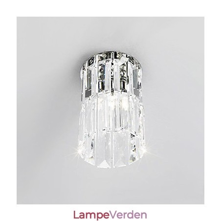 Krystal Flush Mount Light i Rund