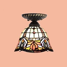 European Rural Creative Arts Farvet glas Absorber Dome Lamp Light