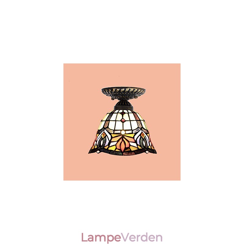 European Rural Creative Arts Farvet glas Absorber Dome Lamp Light