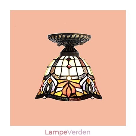 European Rural Creative Arts Farvet glas Absorber Dome Lamp Light