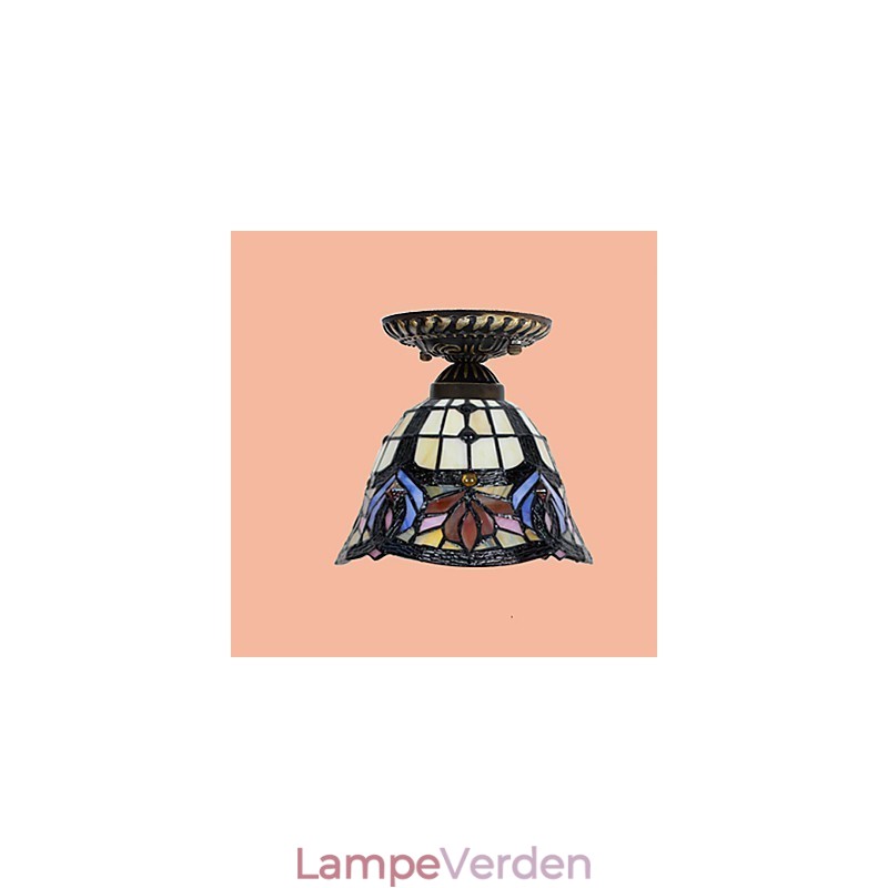 European Rural Creative Arts Farvet glas Absorber Dome Lamp Light