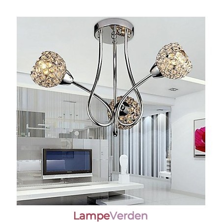 Moderne moderne traditionelle klassiske krystal galvaniseret metal pendel lys Flush Mount Moderne moderne traditionelle klassiske krystal galvaniseret metal pendel lys Flush Mount