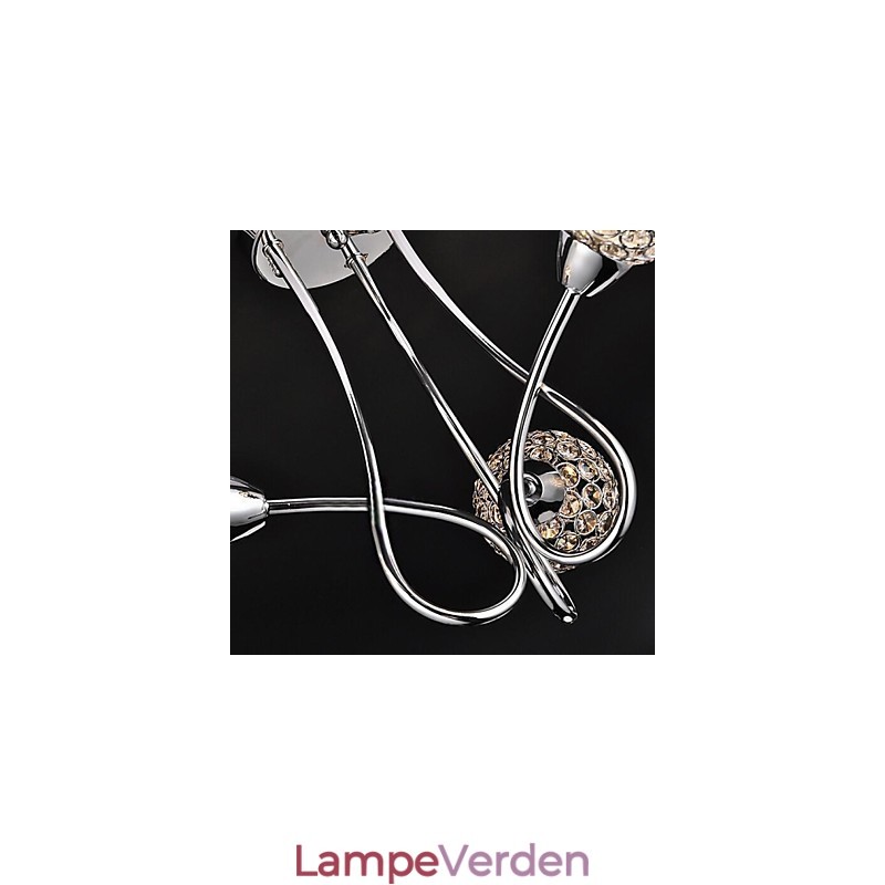 Moderne moderne traditionelle klassiske krystal galvaniseret metal pendel lys Flush Mount