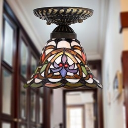 European Rural Creative Arts Farvet glas Absorber Dome Lamp Light