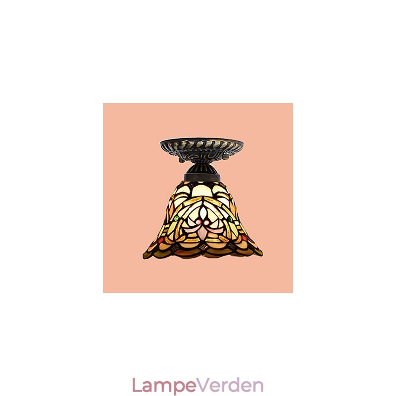 European Rural Creative Arts Farvet glas Absorber Dome Lamp Light