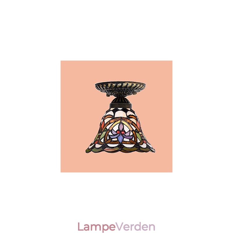 European Rural Creative Arts Farvet glas Absorber Dome Lamp Light