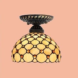 European Rural Creative Arts Farvet glas Absorber Dome Lamp Light