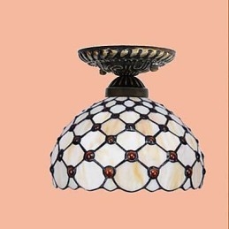 European Rural Creative Arts Farvet glas Absorber Dome Lamp Light