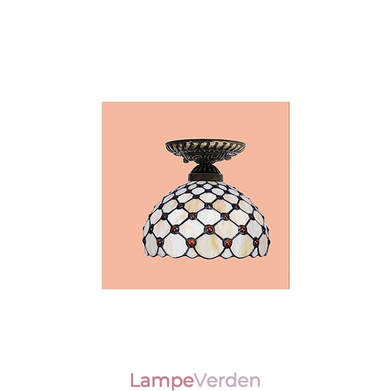 European Rural Creative Arts Farvet glas Absorber Dome Lamp Light