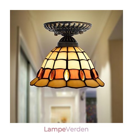 European Rural Creative Arts Farvet glas Absorber Dome Lamp Light European Rural Creative Arts Farvet glas Absorber Dome Lamp Light