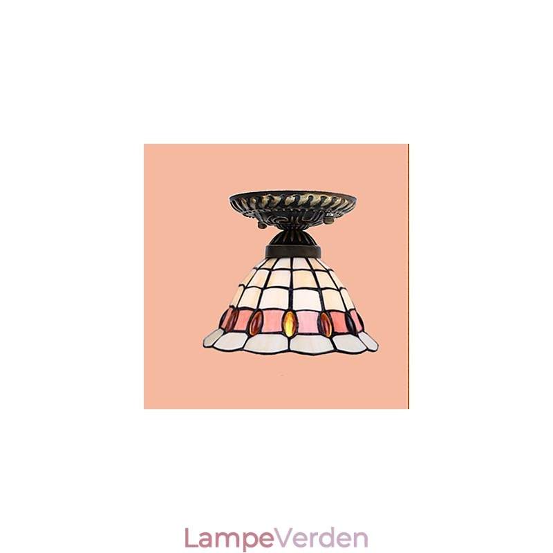 European Rural Creative Arts Farvet glas Absorber Dome Lamp Light
