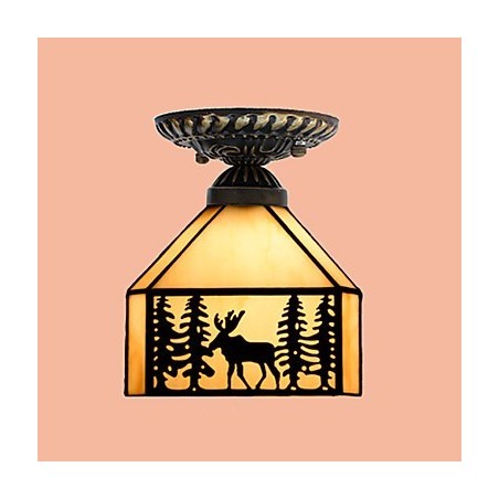 Christmas European Rural Creative Arts Farvet glas Absorber Dome Lamp Light Christmas European Rural Creative Arts Farvet glas Absorber Dome Lamp Light