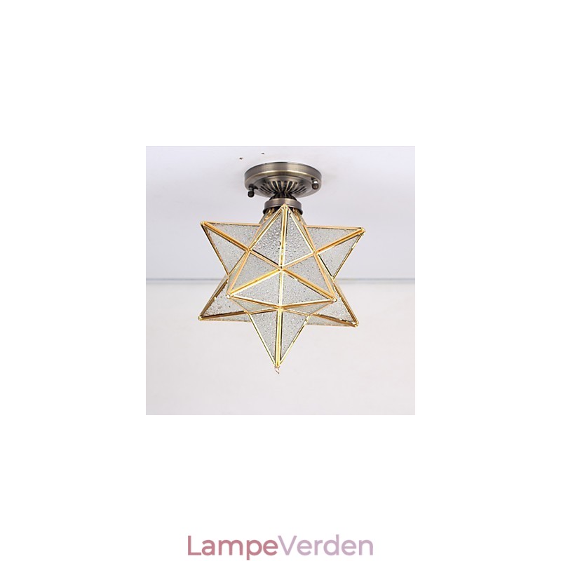 European Rural Creative Arts Farvet glasstjerner til at absorbere kuppellampelys