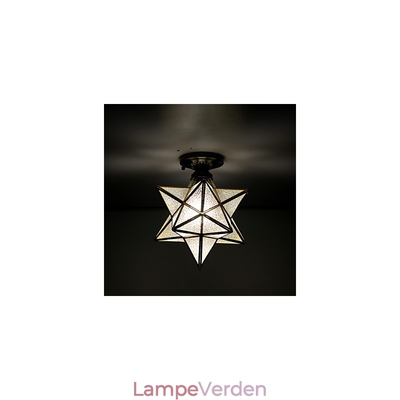 European Rural Creative Arts Farvet glasstjerner til at absorbere kuppellampelys