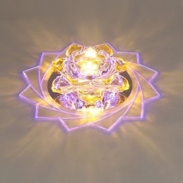 20*8.5CM Mini Krystal Loftslampe Spotlight 3W Creative Lampe Rør Lys Farverig Farve Firkantet Kuppel Lys