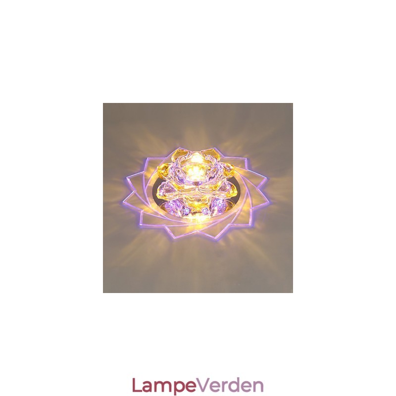 20*8.5CM Mini Krystal Loftslampe Spotlight 3W Creative Lampe Rør Lys Farverig Farve Firkantet Kuppel Lys
