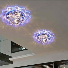 20*8.5CM Mini Krystal Loftslampe Spotlight 3W Creative Lampe Rør Lys Farverig Farve Firkantet Kuppel Lys