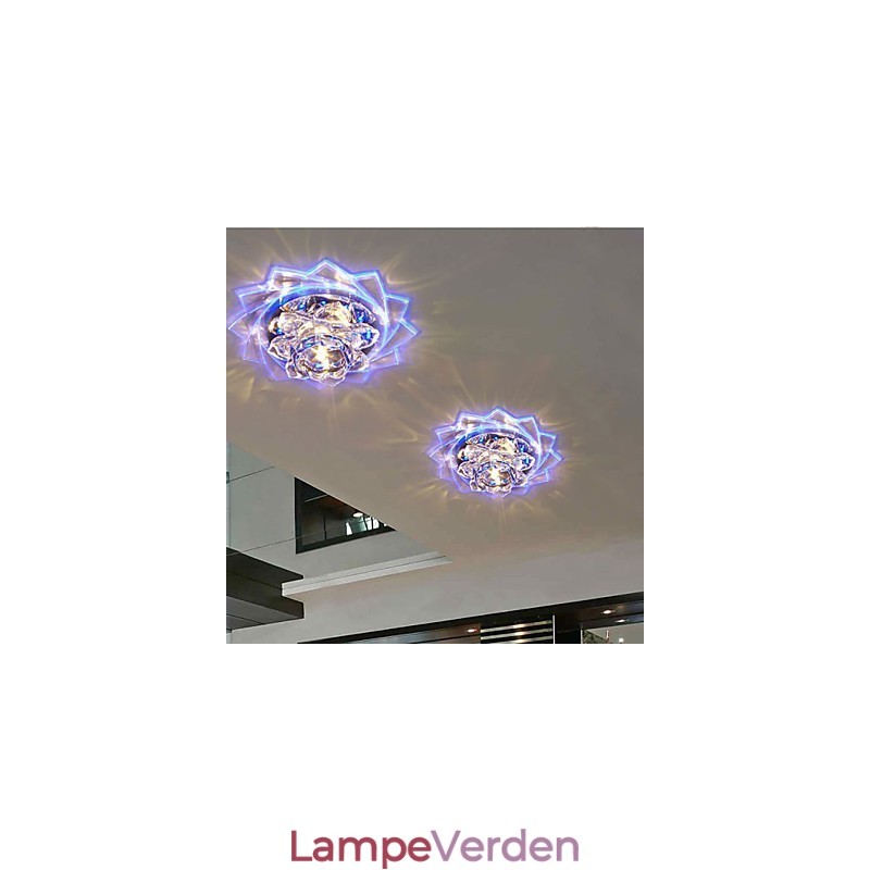 20*8.5CM Mini Krystal Loftslampe Spotlight 3W Creative Lampe Rør Lys Farverig Farve Firkantet Kuppel Lys