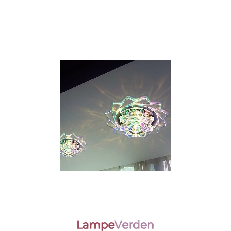 20*8.5CM Mini Krystal Loftslampe Spotlight 3W Creative Lampe Rør Lys Farverig Farve Firkantet Kuppel Lys