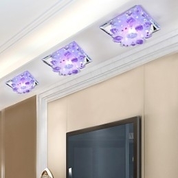 Firkantet koppelampe Lys Krystal Light Creatives Dome Light Tube Lampe Lys