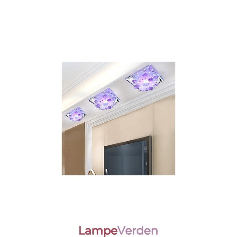 Firkantet koppelampe Lys Krystal Light Creatives Dome Light Tube Lampe Lys