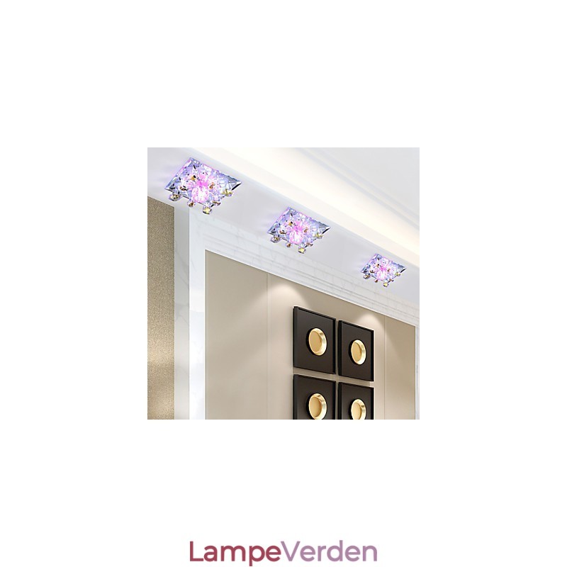 Firkantet koppelampe Lys Krystal Light Creatives Dome Light Tube Lampe Lys