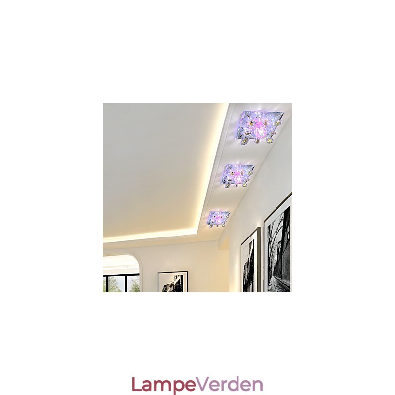 Firkantet koppelampe Lys Krystal Light Creatives Dome Light Tube Lampe Lys