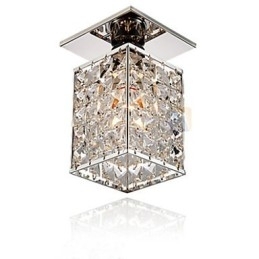 Moderne moderne krystal galvaniseret metal Flush Mount