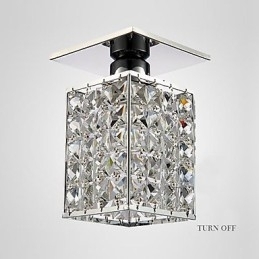 Moderne moderne krystal galvaniseret metal Flush Mount