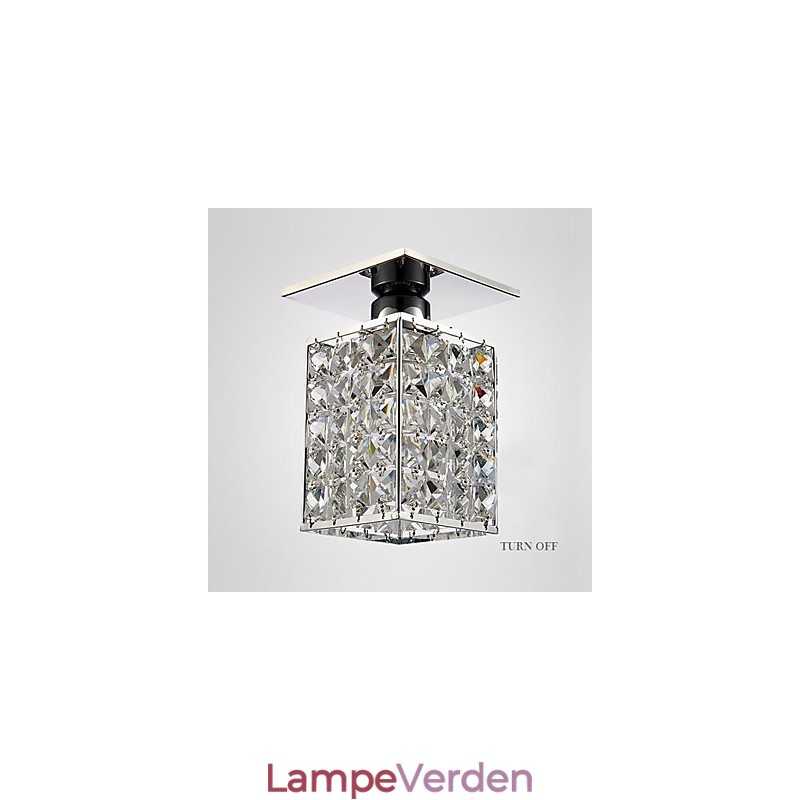 Moderne moderne krystal galvaniseret metal Flush Mount