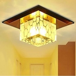 Mini Krystal Loftslampe Spotlight 3W Kreativ Lamperør Lys Farverig Farve Firkantet Kuppel Lys