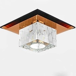 Mini Krystal Loftslampe Spotlight 3W Kreativ Lamperør Lys Farverig Farve Firkantet Kuppel Lys