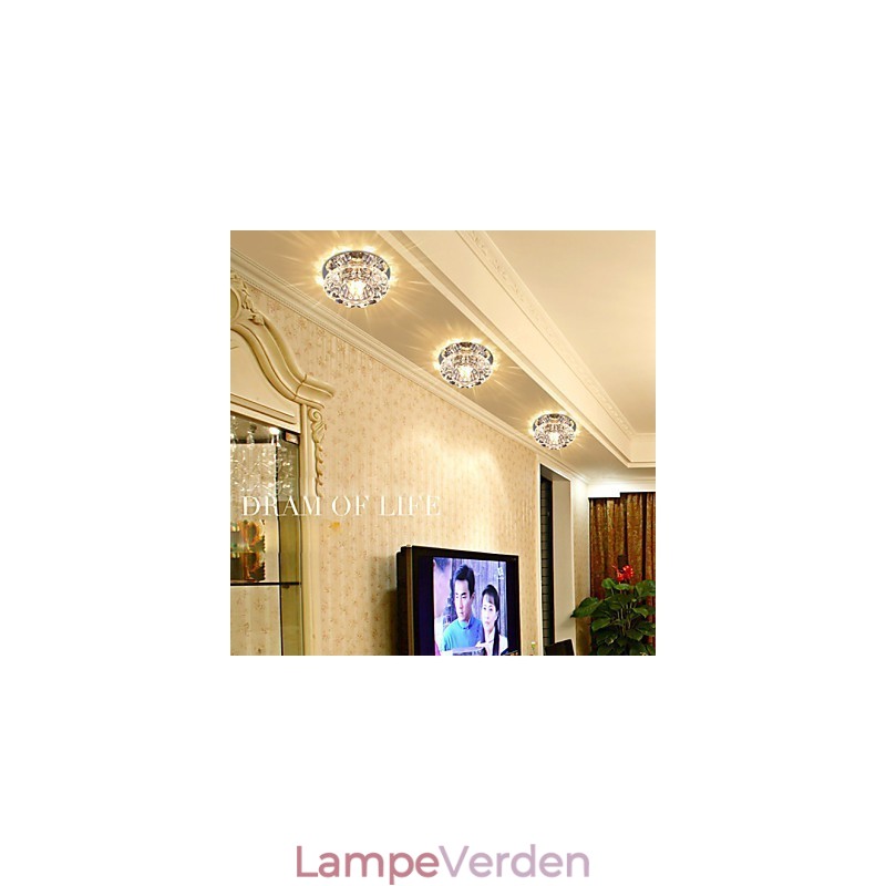 Krystal Loftslampe Spotlight SMD 3W Creative Lamp Absorber Kuppellys
