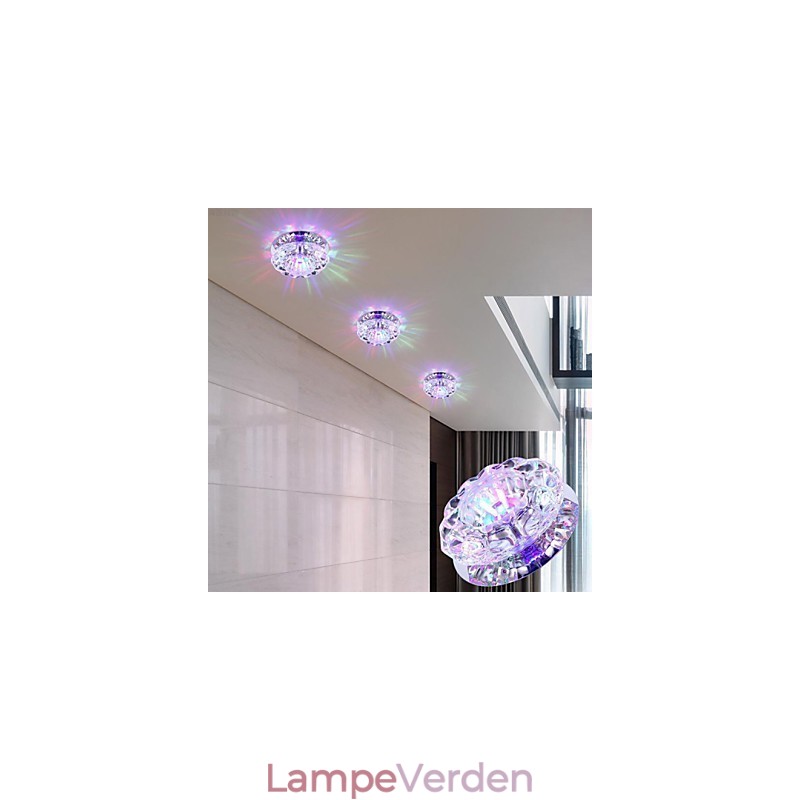 Krystal Loftslampe Spotlight SMD 3W Creative Lamp Absorber Kuppellys