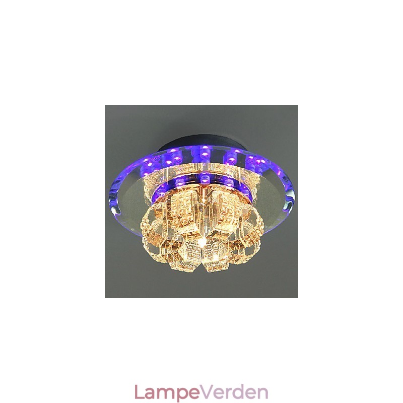 Moderne moderne krystal galvaniseret krystal Flush Mount