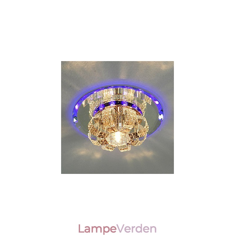 Moderne moderne krystal galvaniseret krystal Flush Mount