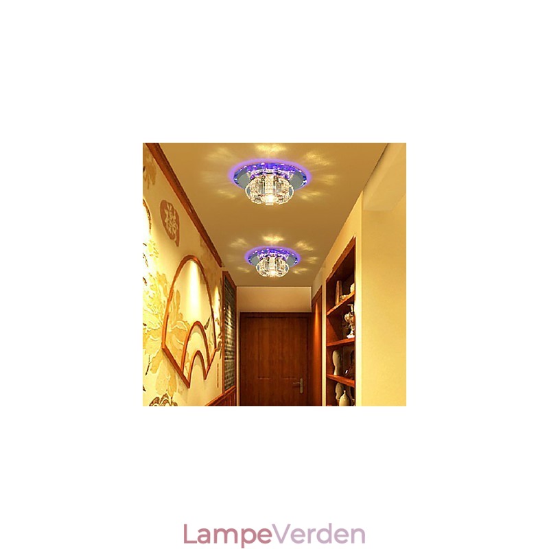 Moderne moderne krystal galvaniseret krystal Flush Mount