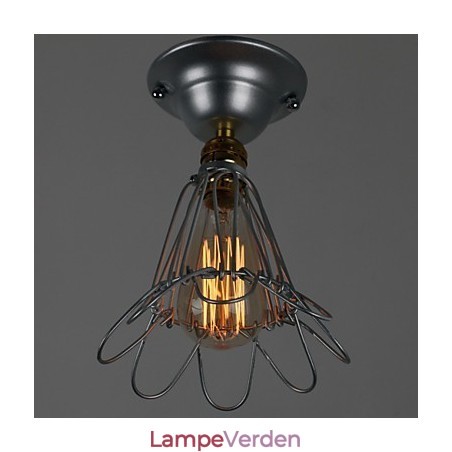 Country Style Mini Lampe 1 Lys Maleri Bearbejdning Sølv Country Style Mini Lampe 1 Lys Maleri Bearbejdning Sølv